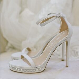 BNIB Stuart Weitzman Pearl Nudist Heels Pumps for Wedding SZN!